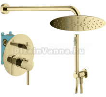 Душевой комплект Plumberia Selection Ixo KITXO18OR С ВНУТРЕННЕЙ ЧАСТЬЮ, золото 24к