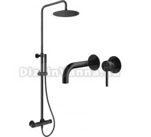 Комплект для ванной Plumberia Selection Ixo KITXO6302NO210 С ВНУТРЕННЕЙ ЧАСТЬЮ, черный матовый