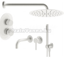 Комплект для ванной Plumberia Selection Ixo KITXOT18BO210 С ВНУТРЕННЕЙ ЧАСТЬЮ, белый матовый