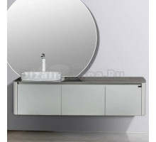 Тумба с раковиной Black&White Universe U915.1600L 7838 glossy light grey, 8885 armani ash glossy