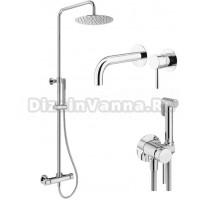 Комплект для ванной Plumberia Selection Ixo KITZXO6302CR210 С ВНУТРЕННЕЙ ЧАСТЬЮ, хром