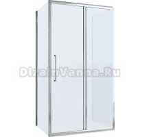 Душевой уголок Abber Schwarzer Diamant AG30110MH-S50M-S50M 110x50, профиль хром, стекло матовое