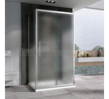 Душевой уголок Abber Schwarzer Diamant AG30140MH-S50M-S50M 140x50, профиль хром, стекло матовое
