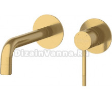 Смеситель для раковины Cezares Relax RELAX-BLI2-1 С ВНУТРЕННЕЙ ЧАСТЬЮ, брашированное золото