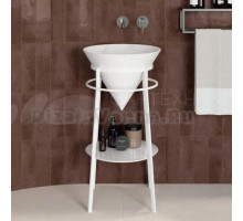 Консоль с раковиной KERAMA MARAZZI Cono 44 напольная, белая матовая