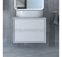 Тумба под раковину со столешницей Cezares Bellagio 70 подвесная, bianco opaco