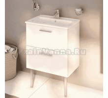 Тумба с раковиной VitrA Mia 60 с 2 ящиками, белый глянец