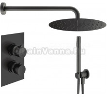 Душевой комплект Plumberia Selection Ixo KITXOT18QNOKING С ВНУТРЕННЕЙ ЧАСТЬЮ, черный матовый