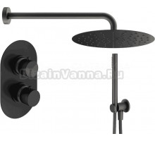 Душевой комплект Plumberia Selection Ixo KITXOT18NOKING С ВНУТРЕННЕЙ ЧАСТЬЮ, черный матовый