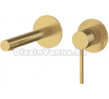 Смеситель для раковины Cezares Relax RELAX-BLI2-2-BORO-W0 С ВНУТРЕННЕЙ ЧАСТЬЮ, брашированное золото