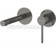 Смеситель для раковины Cezares Relax RELAX-BLI2-2-GM-W0 С ВНУТРЕННЕЙ ЧАСТЬЮ, оружейная сталь