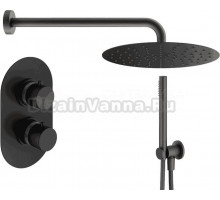 Душевой комплект Plumberia Selection Ixo KITXOT18NO С ВНУТРЕННЕЙ ЧАСТЬЮ, черный матовый