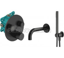Душевой комплект Plumberia Selection PSBOX KITPSB02NO260 С ВНУТРЕННЕЙ ЧАСТЬЮ, черный матовый