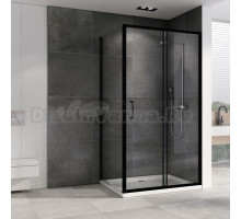 Душевой уголок Abber Schwarzer Diamant AG30150B-S60B 150x60, профиль черный, стекло прозрачное