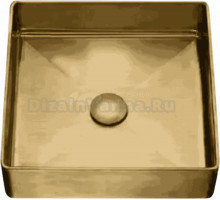 Накладная раковина Gappo GX201-3 36х36, сатин золотой