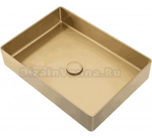 Накладная раковина Gappo GX401-3 51х36, сатин золотой