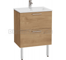 Тумба с раковиной VitrA Mia 60 с 2 ящиками, золотой дуб