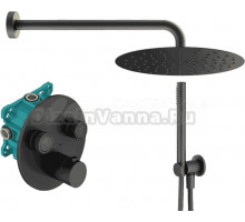 Душевой комплект Plumberia Selection PSBOX KITPSB02NOKING С ВНУТРЕННЕЙ ЧАСТЬЮ, черный матовый