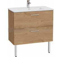 Тумба с раковиной VitrA Mia 80 с 2 ящиками, золотой дуб