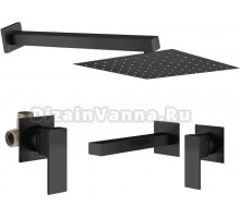 Комплект для ванной Plumberia Selection Tag KITTG01NO220 С ВНУТРЕННЕЙ ЧАСТЬЮ, черный матовый