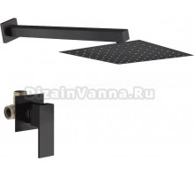 Душевой комплект Plumberia Selection Tag KITTG01NO С ВНУТРЕННЕЙ ЧАСТЬЮ, черный матовый