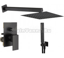 Душевой комплект Plumberia Selection Tag KITTG15NO С ВНУТРЕННЕЙ ЧАСТЬЮ, черный матовый