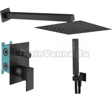 Душевой комплект Plumberia Selection Tag KITTG18NO С ВНУТРЕННЕЙ ЧАСТЬЮ, черный матовый