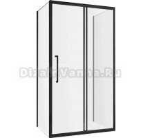 Душевой уголок Abber Schwarzer Diamant AG30100BMH-S70BM-S70BM 100x70, профиль черный, стекло матовое