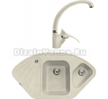 Комплект Мойка Lava A3.CRE crema + Смеситель SG01 CRE crema