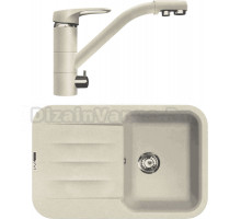 Комплект Мойка Lava L11.CRE crema + Смеситель SG05 CRE crema