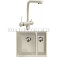 Комплект Мойка Lava U2 crema + Смеситель SG14 CRE crema