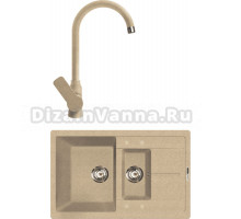 Комплект Мойка Lava D4.DUN dune + Смеситель SG07 DUN dune