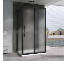 Душевой уголок Abber Schwarzer Diamant AG30140BMH-S70BM-S70BM 140x70, профиль черный, стекло матовое