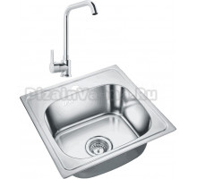 Комплект Мойка Emar Steel 130A + Смеситель MEGA Ege MG-PL10 хром