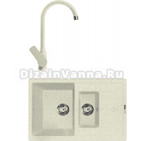 Комплект Мойка Lava D4.VNL vanilla + Смеситель SG07 VNL vanilla