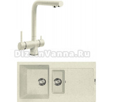 Комплект Мойка Lava D5.VNL vanilla + Смеситель SG14 VNL vanilla