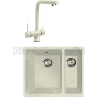 Комплект Мойка Lava U2 vanilla + Смеситель SG14 VNL vanilla
