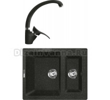 Комплект Мойка Lava D1.BAS basalt + Смеситель SG01 BAS basalt