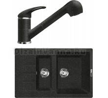 Комплект Мойка Lava D2.BAS basalt + Смеситель SG03 BAS basalt