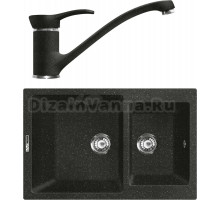 Комплект Мойка Lava D3.BAS basalt + Смеситель SG04 BAS basalt
