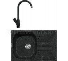 Комплект Мойка Lava L2.BAS basalt + Смеситель SG07 BAS basalt