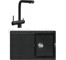 Комплект Мойка Lava L4.BAS basalt + Смеситель SG14 BAS basalt