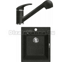 Комплект Мойка Lava Q3.BAS basalt + Смеситель SG03 BAS basalt
