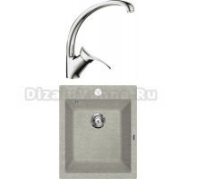Комплект Мойка Lava Q3.SCA scandic + Смеситель SG01 CR chrome