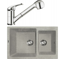 Комплект Мойка Lava D3.SCA scandic + Смеситель SG03 CR chrome