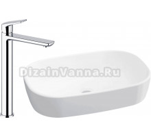 Комплект Накладная раковина Lavinia Boho Bathroom Sink 33311002 + Смеситель Wellsee ICON! for life 182306000 хром