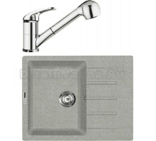Комплект Мойка Lava L1.SCA scandic + Смеситель SG03 CR chrome