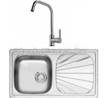 Комплект Мойка Reginox Beta 10 LUX OKG сталь + Смеситель MEGA City MG- ZRV104 хром
