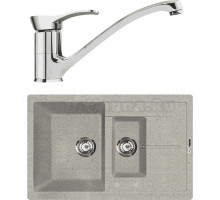 Комплект Мойка Lava D4.SCA scandic + Смеситель SG04 CR chrome