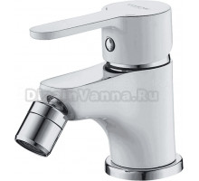 Смеситель для биде Ledeme H03W L5003W белый, хром